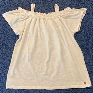 EUC 435 Matilda Jane Cream Off Shoulder Top Shirt Size 14